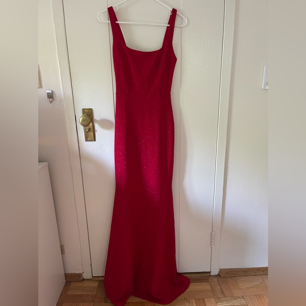 Windsor Red Shimmer Floor Length Dress